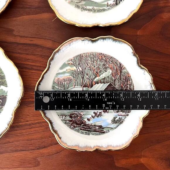 Currier Ives Hanging Plates - Etsy Currier and Ives Decorative Wall Plates
